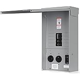 Electrical Panel RV Electrical Outlet Panel with Breaker Prewired Circuit 20 30 50 Amp Receptacle Installed Power Outlet Box Weatherproof,UL Listed