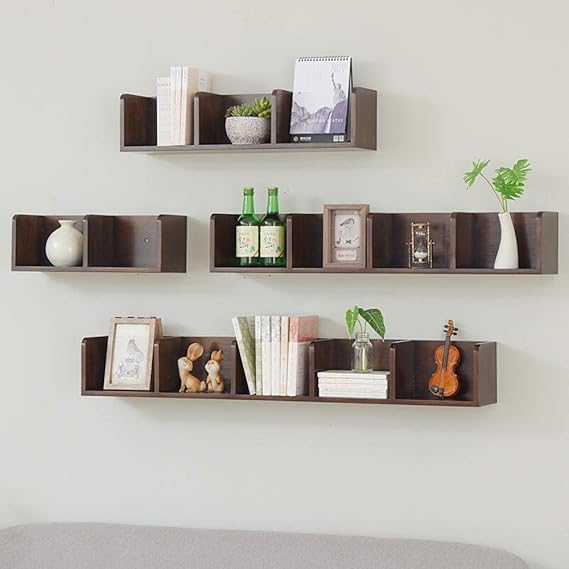 NBVCX Möbeldekoration Wandregal Schwimmende Trennwand aus Holz