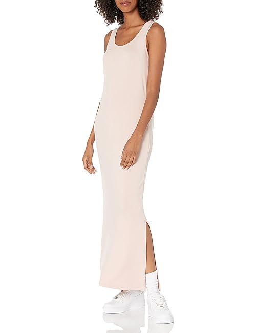 Daily Ritual Women's Supersoft Terry Racerback Maxi Dress Dress, -Pink, S