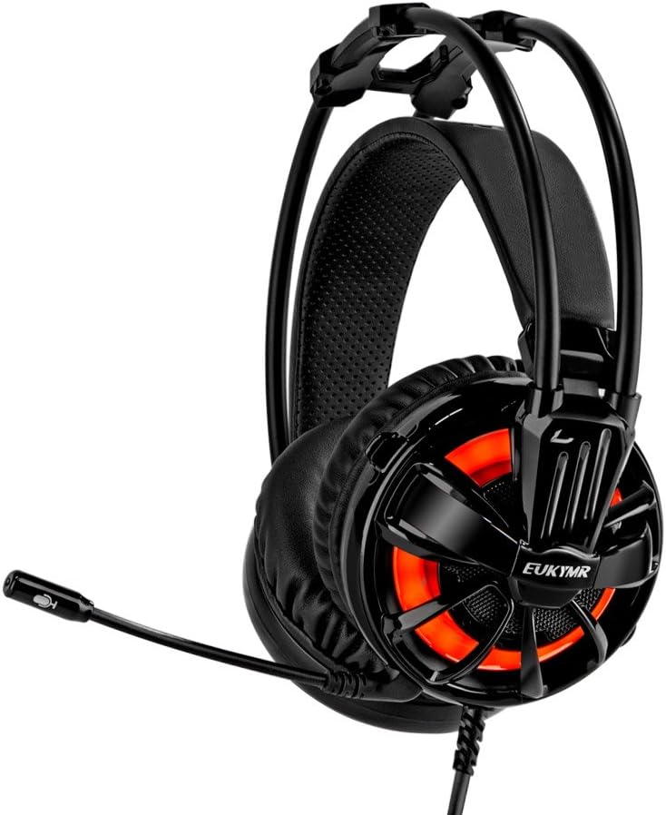 EUKYMR 7.1 Channel Virtual USB Surround Stereo Wired PC Gaming Headset Noise Reduction Game Earphone Headphones for Computer