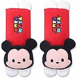 Akutoer Kawaii Car Seat Belt Strap Cover, Cute 2 Pieces Set Anime Seat Strap Neck Protector Car Decorations For Women C42