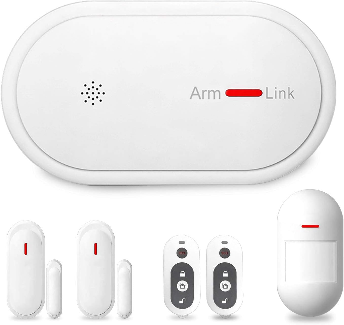 Eslibai 2.4Ghz WiFi GSM Home Security Alarm System DIY Kit with APP Remote Control,APP Push Notification, Auto Dial and No Monthly Fee, Expandable 32 Sensors for Home Office