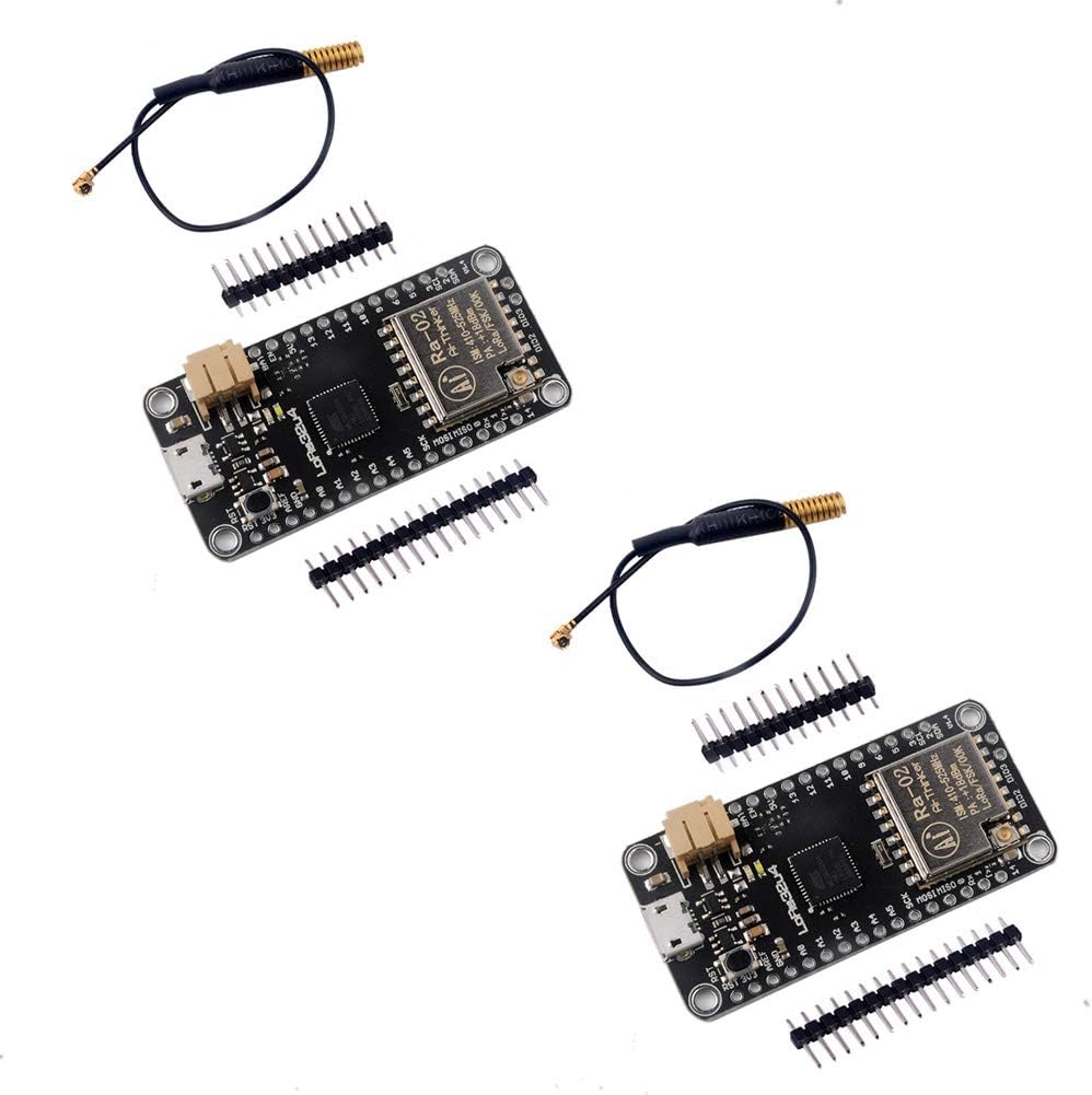 DIYmallLoRa32u4 LORA RA-02 Module Development Board Long Range Communication 1KM LiPo Atmega328 SX1278 for Arduino(pack of 2 sets)