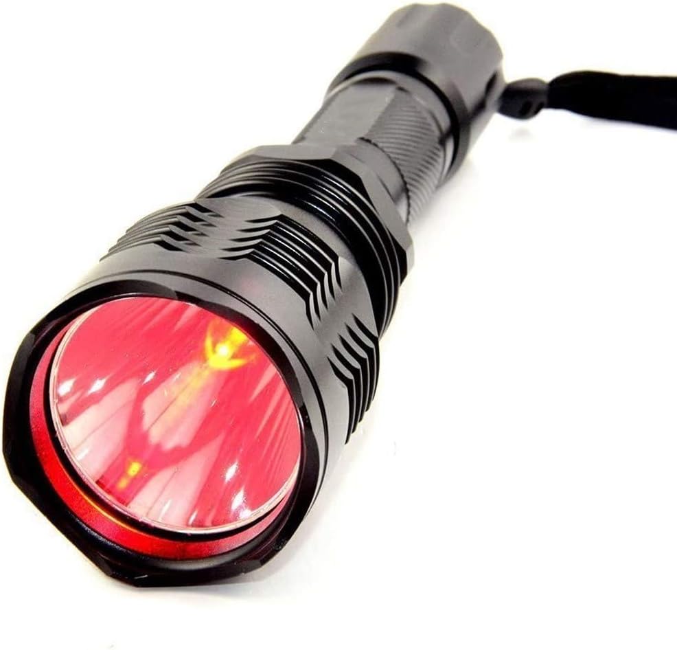 LUXJUMPER Red Light Torch, Super Bright 1000 Lumen Hunting Torch 350 Yards Long Range Predator