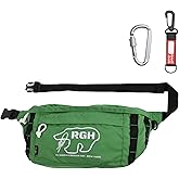 Rough Enough Large Crossbody Bag Fanny Pack for Men Preppy Waterproof with Keychain YKK Zipper Casual Cordura Green 6.5L
