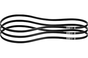 uxcell 3pcs 500J6 PJ V-Ribbed Belt 6 Ribs 50" Length x 0.55" Width x 0.14" Height, EPDM Rubber Poly V Belt, Multi Wedge Micro