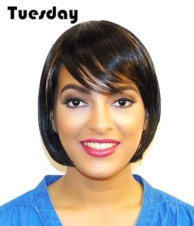 Amazon Com Tuesday 1 Jet Black Short Bob With Front Bang