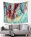 Ussuperstar Boho Psychedelic Elephant Tree of Life Floral Tapestry Hippy Mandala Gypsy Wall Hanging Sheet Coverlet Picnic Blanket Bedspread Curtain Decor Table Couch Cover Beach Yoga Throw L BY3