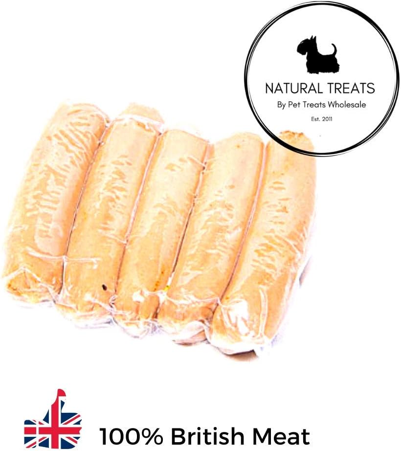 Natural Treats | Moist Sausages (Doggie Hot Dogs) Smoked Chicken, 5 sausages | Liver, Chicken & Cheese, Roast Beef & Venison | Big Dogs & Small Dogs
