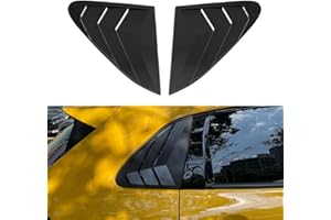 BOYOUS 2PCS ABS Material Compatible For Honda 2023 2024 2025 2026 HR-V HRV Car Auto Exterior Sport Style Side Air Vent Cover Accessories Rear Side Window Louvers Air Vent Scoop Cover (Bright Black)