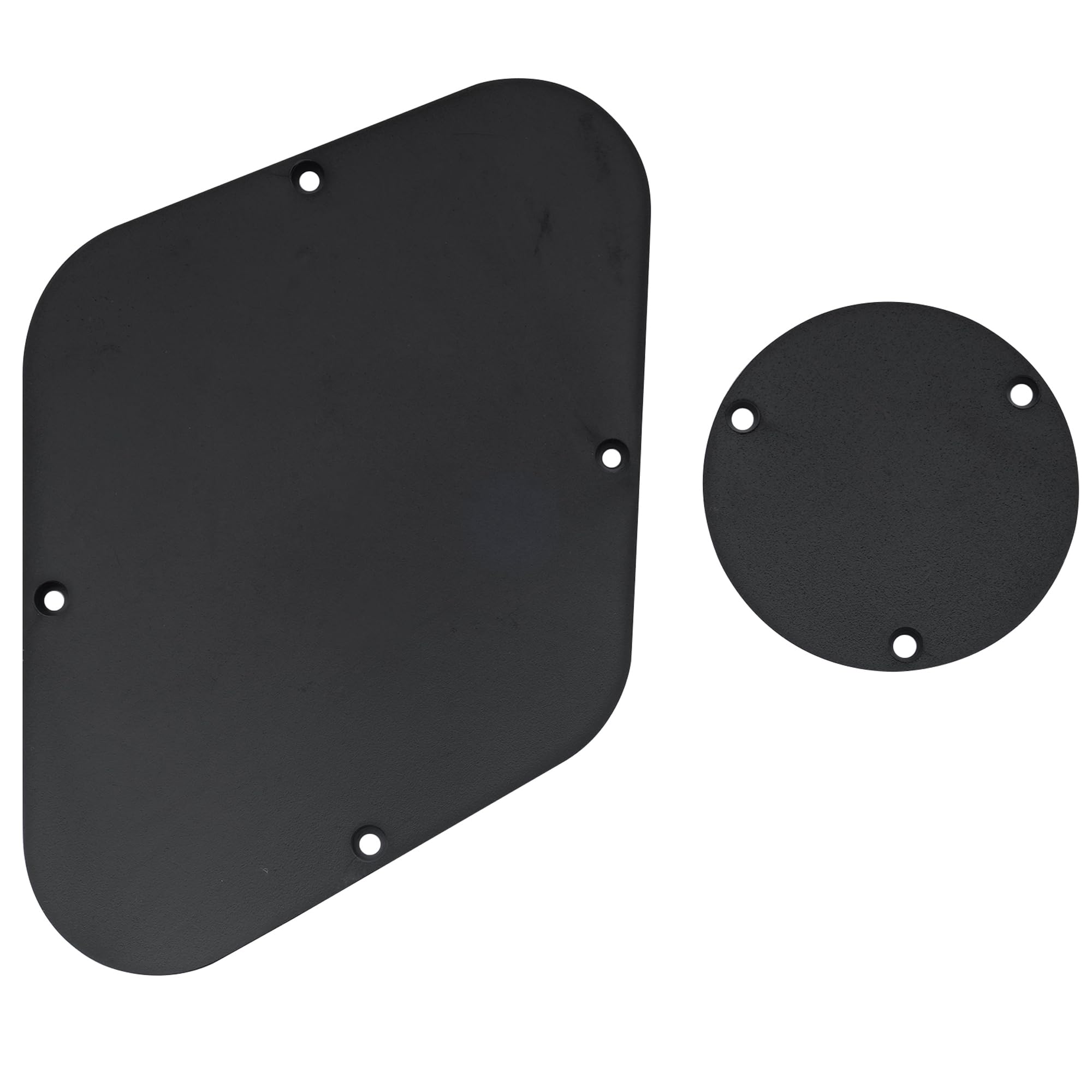 Musiclily Pro Left Handed LP BackPlate and Switch Plate Control Cavity Cover for China Made Epiphone Les Paul Standard,1Ply Black