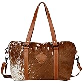 Myra Bag Leather Lust Mini Duffle Bag Upcycled Cowhide & Leather S-2553