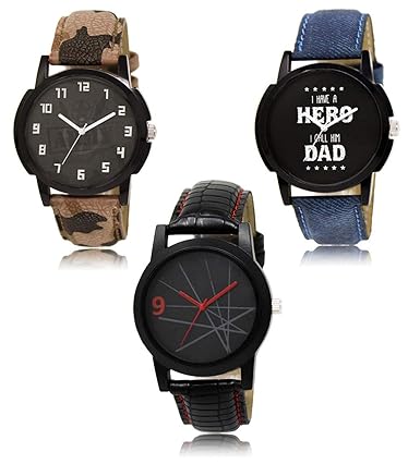 Mens Analogue 3 Piece Watch Combo Set(VW-LR-03-07-08)