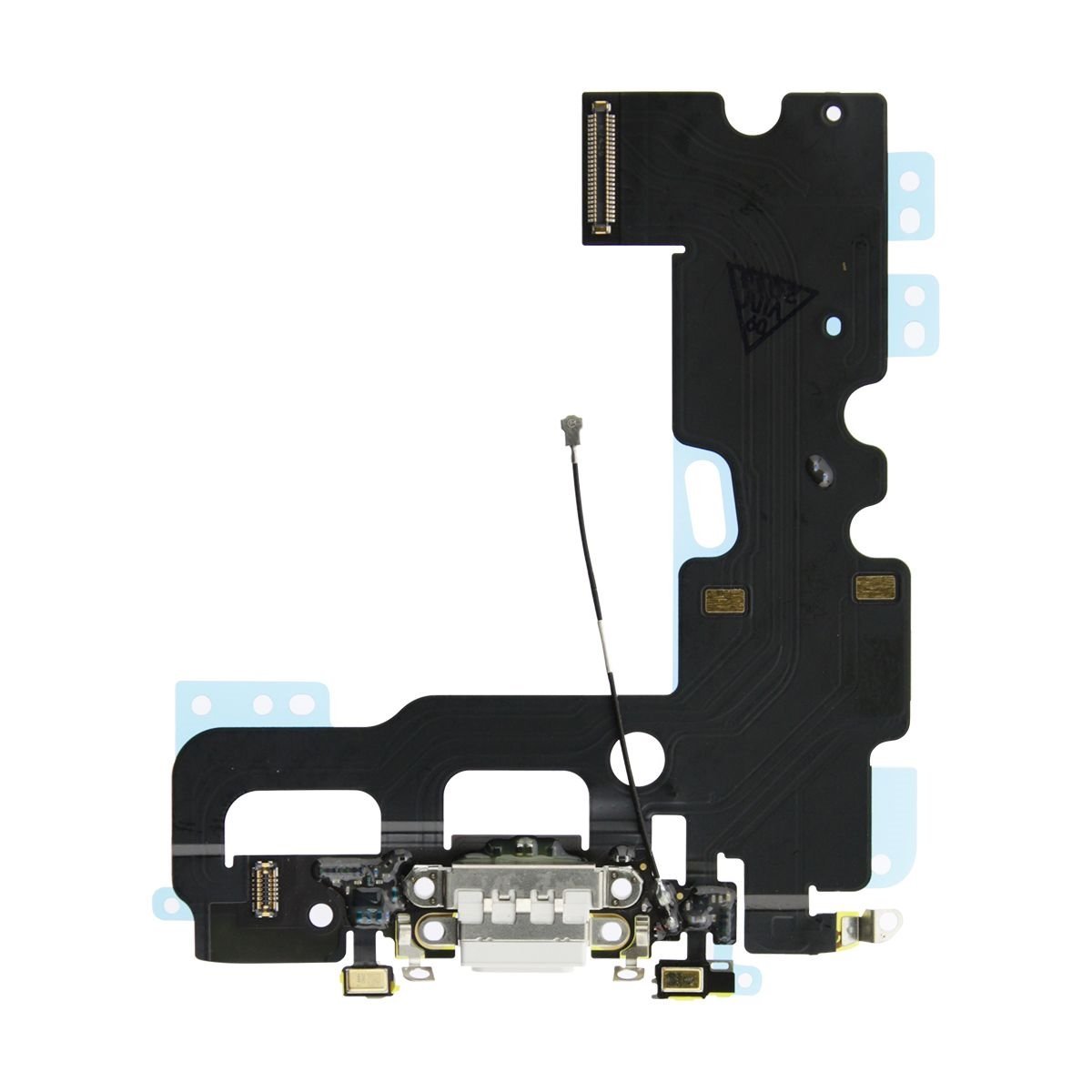 OnlyTech - Charging Connector for iPhone 7 White Flex Cable with USB Dock, Microphone and GSM Antenna