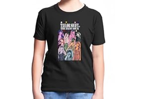 Zelbuck Girls T Shirts, Trendy Cotton Taylors Shirt Graphic Crop Tops Music Fans Gifts for Kids 4-14 Years