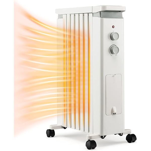 Amazon.com: Ainfox Electric Space Heater, 1500W Portable Oil Heater with  Digital Thermostat, Oil Filled Radiator with TIP-OVER Overheat Protection,  Timer and Safe for Indoor Use : לבית ולמטבח