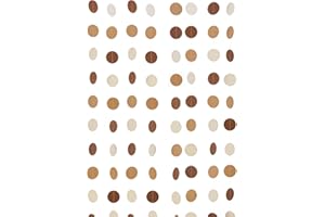 WEVEN Brown Paper Garlands Hanging Circle Decoration Neutral Party Streamers, 30 Feet (Browe, Kraft, Beige)