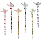 200Pcs DIY Butterfly Garden Stakes Kit - Fairy Wand Beaded Garden Stakes Kit, Fairy Garden Accessories for Outdoor (Butterfly)