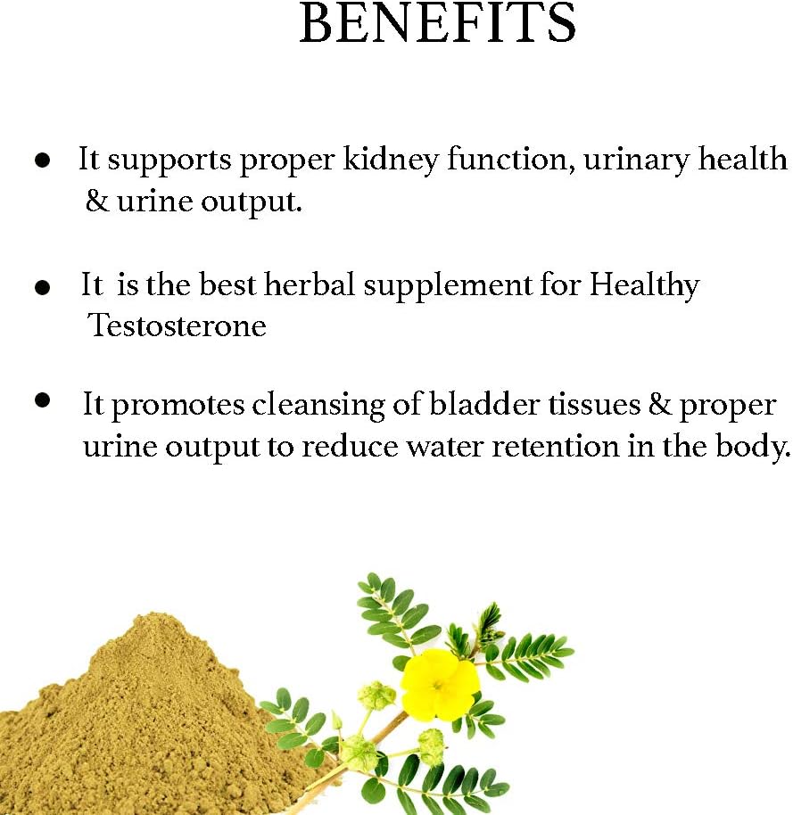 Tribulus Terrestris Powder (Gokshura/Gokhru) | Supports Proper Kidney Function & Urine Output | Herbal Supplement for Healthy Testosterone Levels Bixa Botanical (7Oz / 200mg): Health & Personal Care