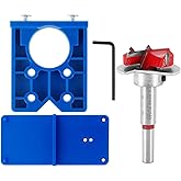 Bestgle Concealed Hinge Jig Kit Woodworking Tool Drill Bits Hinge Drilling Hole Router Jig for Cabinet Cupboard Door Installa