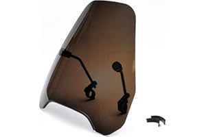 Krator 15" Smoke Tinted Windscreen Windshield Compatible with Harley Davidson, Honda, Kawasaki, Suzuki, Triumph, Yamaha - Fit