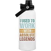 WWHSAI Gift For Coworker - I Used To Work With Absolute Legend - Retirement Gifts Going Away Gift For Coworkers Manager -Leaving Farewell Gifts for Boss, Colleague Thermos Water Glasses 32oz