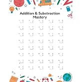 Addition and Substraction Mastery: Math Drill pratice for kids grade 1 - 3