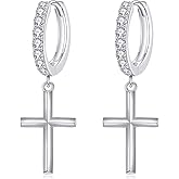 Cross Dangle Earrings Sterling Silver Cross Jewelry for Women Religious Dangle Jewelry for Women Christian Gifts