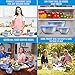MONKA Stainless Steel Mixing Bowls With Sretch Silicon Lids (Set of 3). 100% Airtight Lids, For Healthy Meal, Nesting and Stackable