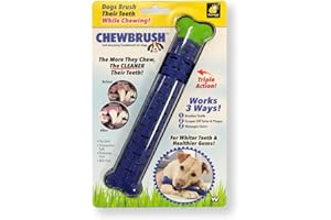 BulbHead Chewbrush Toothbrush and Toy - No Dog Toothpaste Required - Great Teeth Cleaning Toy (1 Pack)