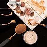 ART-Style 5 Pcs Oval Makeup Brushes Set Rose Gold Soft Synthetic Fiber view 7