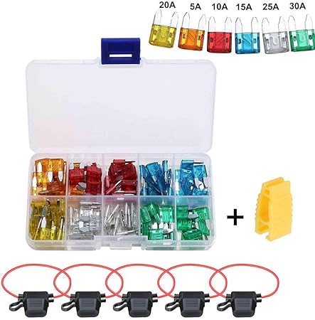 120 Stück Mini-Flachsicherung sortiert Circuit Klinge + 5 Inline