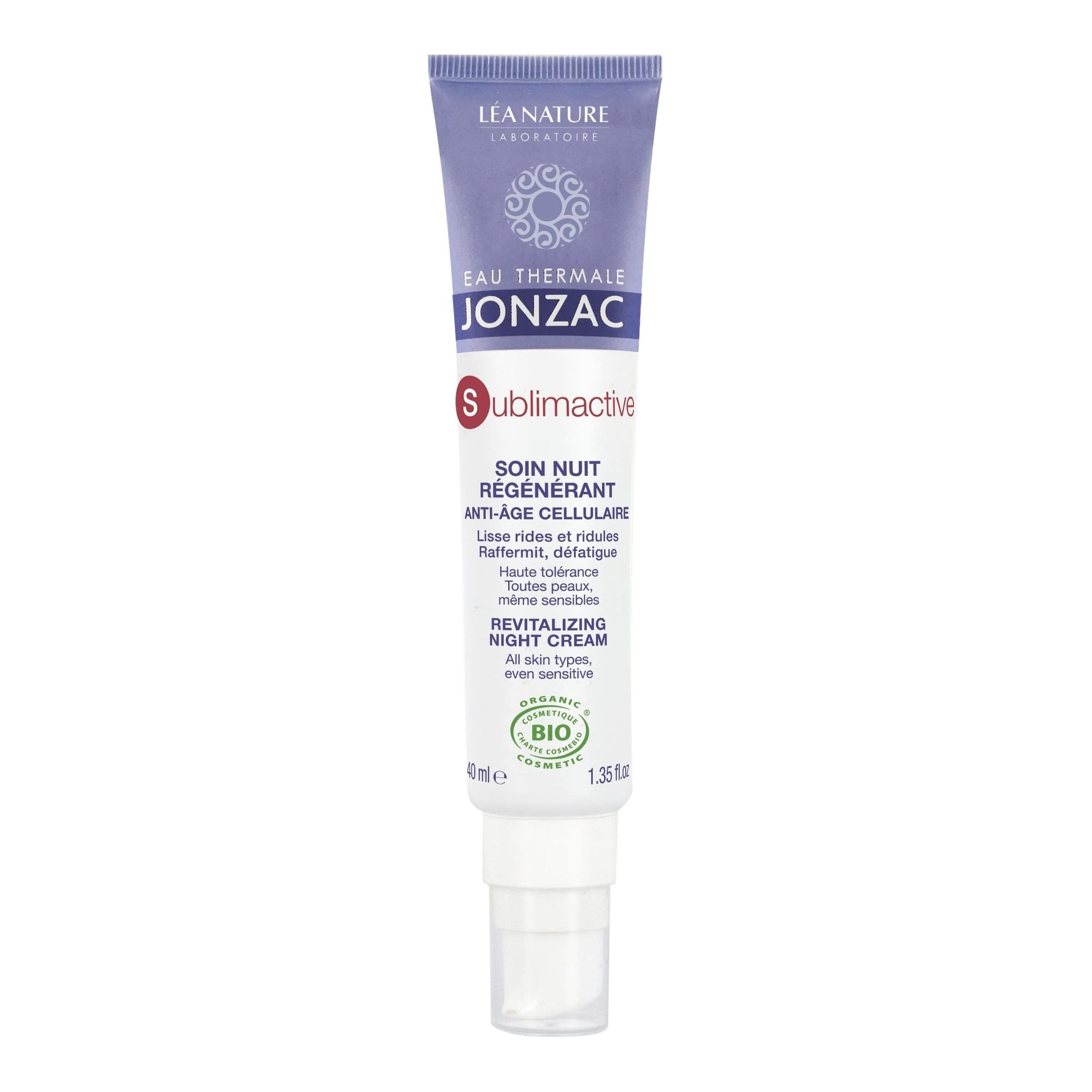 Eau Thermale Jonzac Organic Cosmetic Sublimactive Cellular Anti-Aging Night Cream, 40 ml