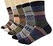 Mens Thick Wool Crew Winter Socks 5-Pack
