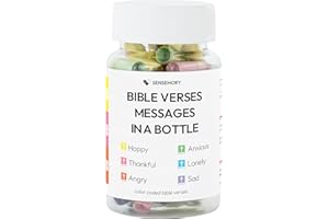 HYPERLAMA Christian Gifts: Messages in a Bottle - 50 Bible Verses Enclosed, Father's Day Gifts, Bible Verse Jar, Bible Verse Gifts, Christian Bible, Bible Accessories Women (Bible Verses)