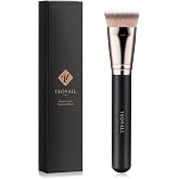 TEOYALL Oval Top Contour Brsuh, Soft Dense Synthetic Sculpts Blending Brush | Ideal for cream and liquid contour. Blends under cheekbones and around nose without harsh lines. Diffused airbrushed finish