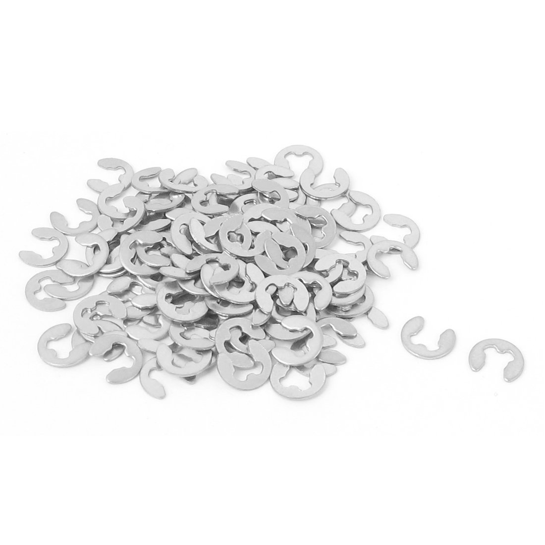 Sourcingmap Fastener External Retaining Ring E-Clip Circlip 2.5mm 100pcs