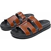 JSWEI Women's Slide Sandals Women's Slippers Shoes Non-Slip Comfortable and Adjustable Summer with Arch Support Indoor/Outdoor Flat Slippers Beach Sandalias Para Mujer