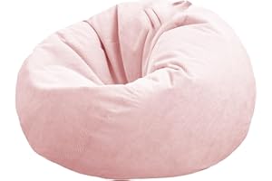 KISOY Stuffed Animal Storage Bean Bag Cover Pets Dogs/Cats Lazy Beds. Washable Ultra Soft Corduroy Stuffed for Organizing Plush Toys or Textile, Sack Bean Bag