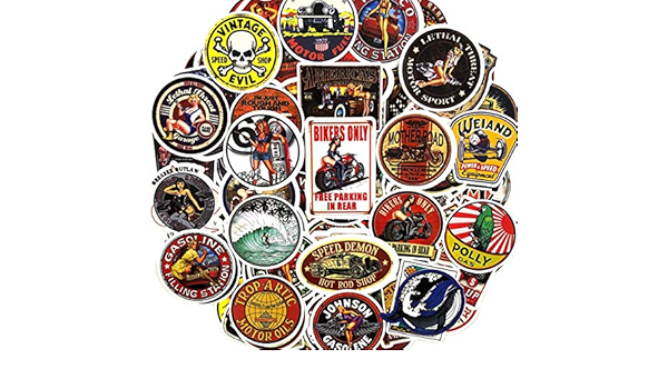 DZCYAN 90 Unids / Pack Motocicleta Chica Vintage Pegatinas ...