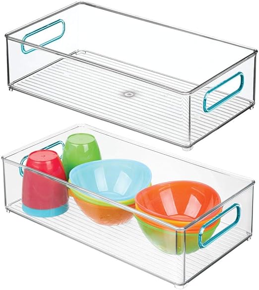 Amazon Com Mdesign Wide Storage Organizer Container Bin With