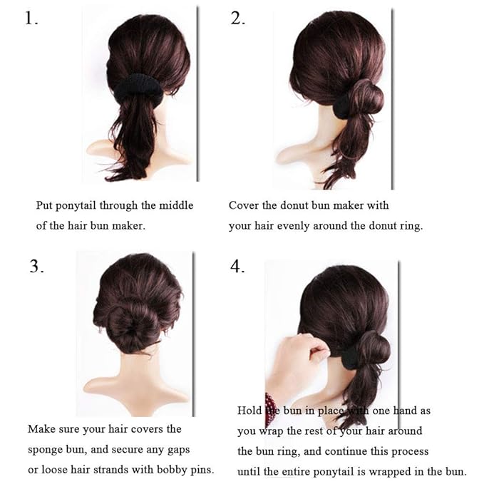 Amazon Com Auony Hair Bun Shaper Set 4pcs Hair Bun Maker Set
