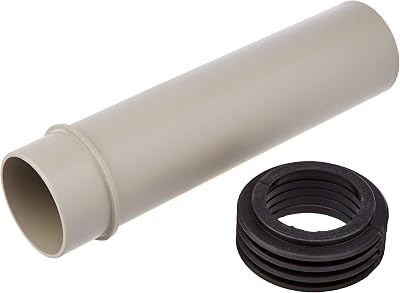 Geberit Downpipe Extension with Sealant Sleeve D45 mm Granite Grey 152.434.06.1