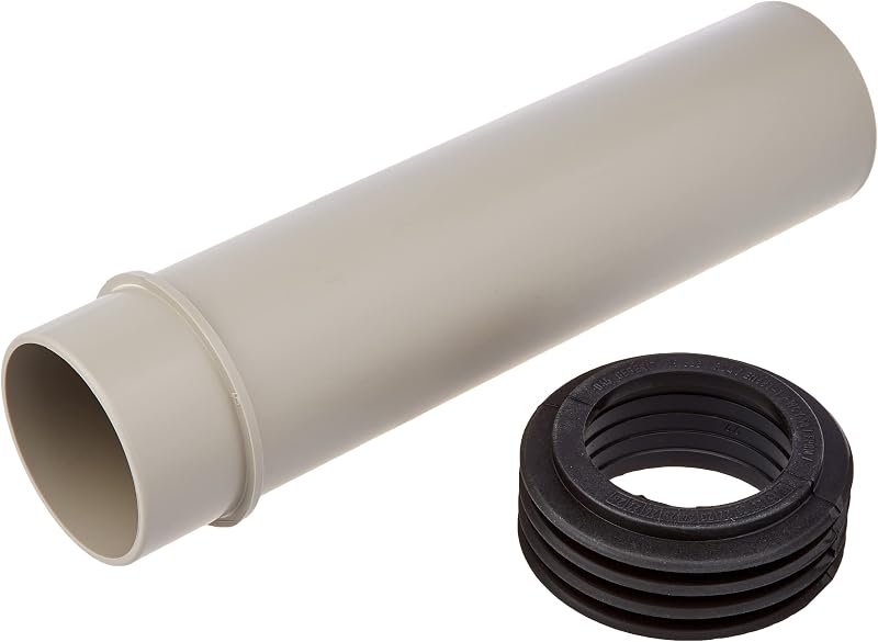 Geberit Downpipe Extension with Sealant Sleeve D45 mm Granite Grey 152.434.06.1