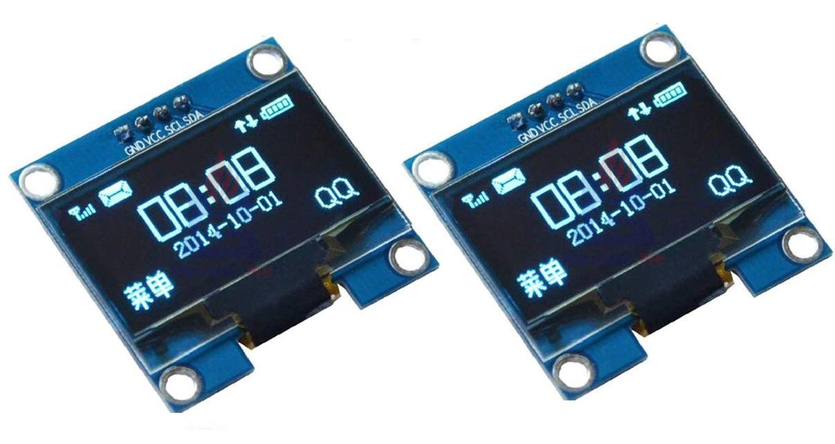 TECNOULAB 2pcs OLED 128X64 OLED LCD Display LED Display Module I2C IIC SPI Serial Blue Color