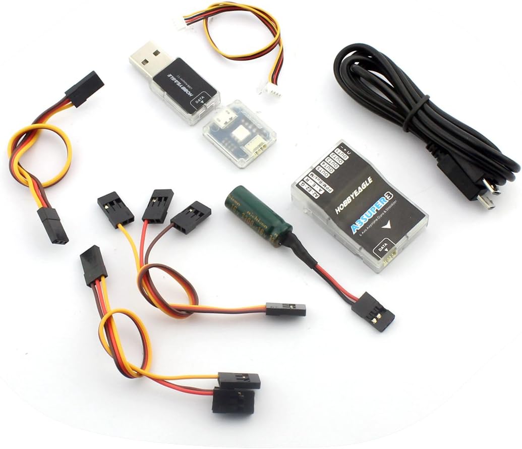 HOBBYEAGLE A3 Super 3 6-Axis Gyro & Flight Controller Stabilizer Half Set Program Card for RC Airplane Drone UAV