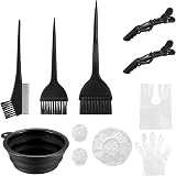 VARHHUXHA 10 Pcs Hair Dye Kit with Brush Bowl Gloves Clips Apron Ear Covers view 1
