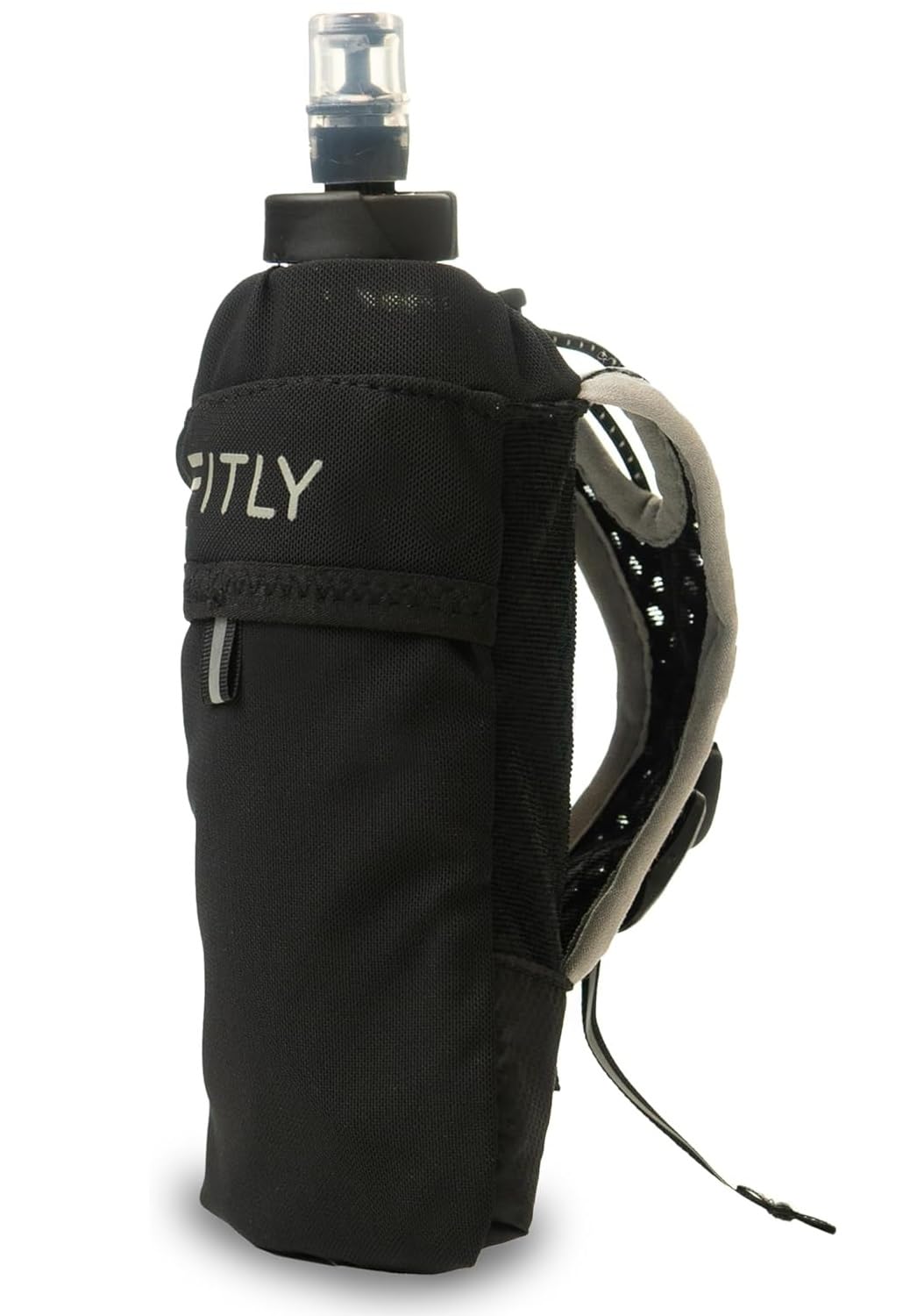 FITLY Running Handheld Water Bottle 12 oz Soft Flask - Hand Water Bottle For Runners, Hiking, Skiing & Outdoor Activity - Fits F2, F2, F3 & F4 Collapsible Flask - Hydration Bottle Holder with Pocket — image 1
