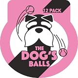 The Dog's Balls Dog Tennis Balls Pink Medium 12 Pack Non Abrasive Felt view 9