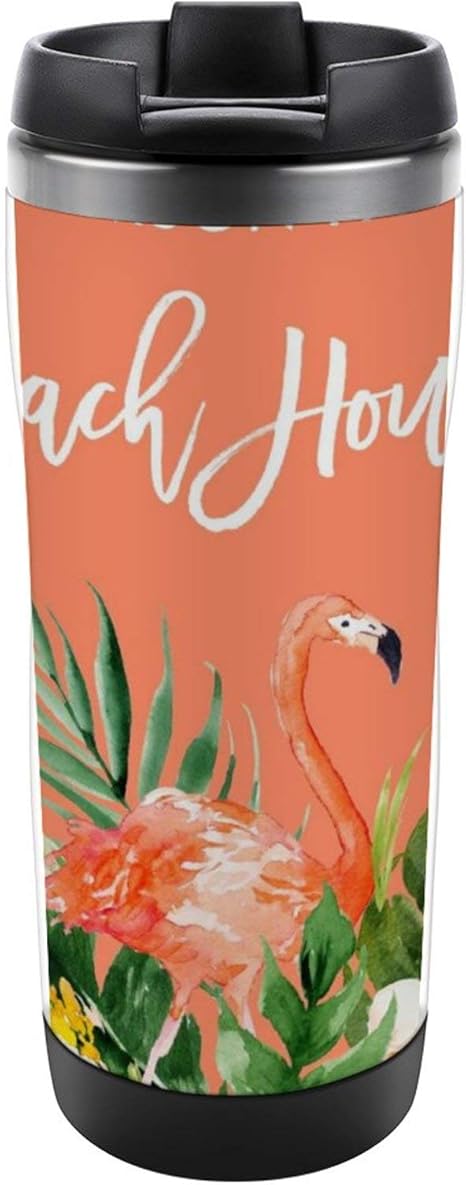 Amazon ブラシ 原稿 珊瑚 熱帯花 ビー コンビニマグ 380ml タンブラー 蓋付き 保冷 保温 真空断熱 ダイレクトタイプ コーヒー こぼれない おしゃれ ステンレス 水筒 耐熱 マイボトル マイ水筒 洗いやすい 水筒 マグボトル オンライン通販